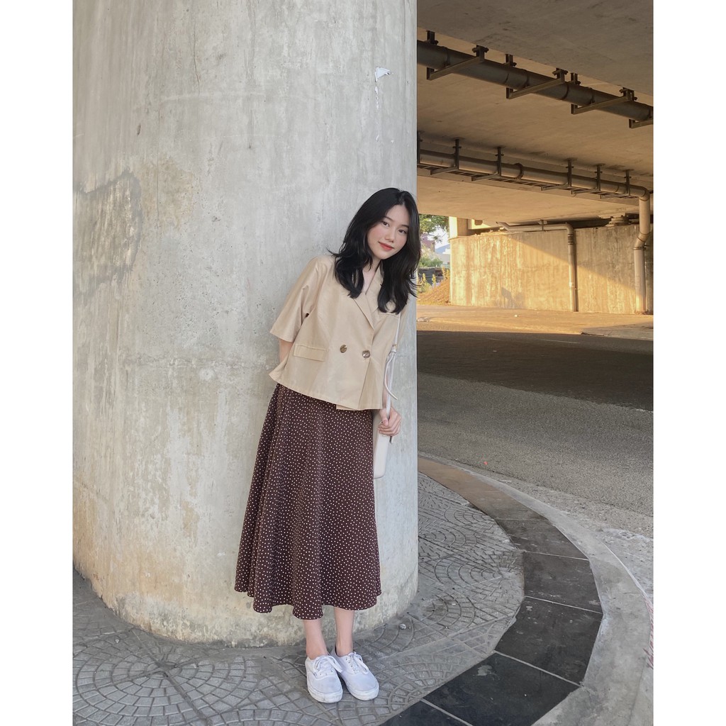 [ẢNH ĐỘC QUYỀN MEGGIE CLOSET] CHÂN VÁY XOÈ VINTAGE PHONG CÁCH ULZZANG | BigBuy360 - bigbuy360.vn