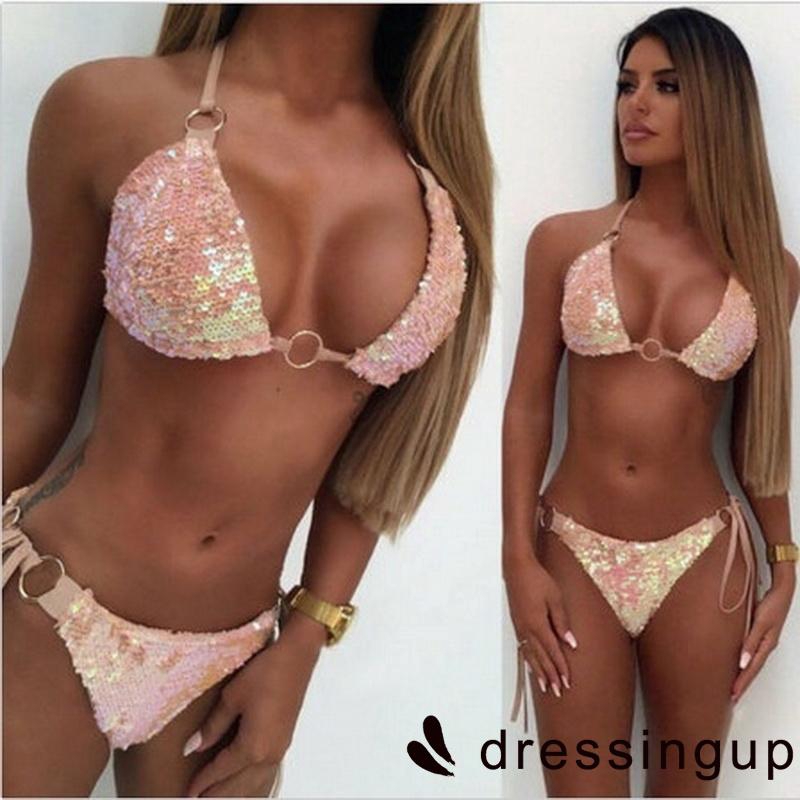 Áo bơi và quần bơi kết hạt cườm quyến rũ