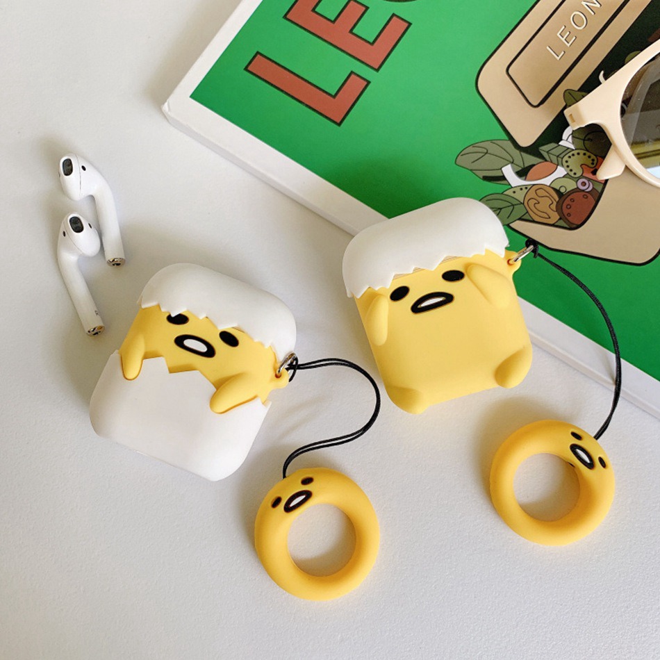 Vỏ Đựng Bảo Vệ Hộp Sạc Tai Nghe Airpods 1 / 2 Kiểu Hoạt Hình 3d Bằng Silicone Mềm