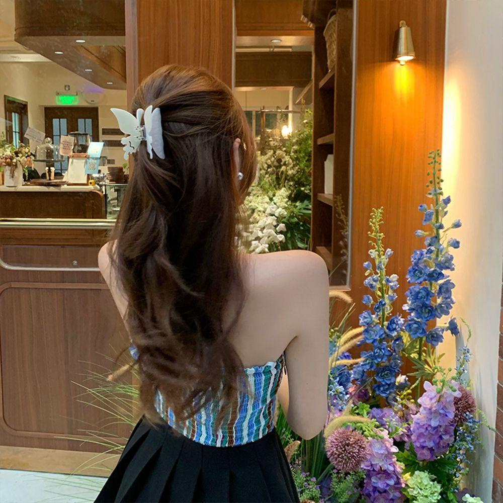 Kẹp Tóc Bướm / Cá Mập Cỡ Lớn Thiết Kế Đơn Giản Xinh Xắn WMES15H Cho Nữ