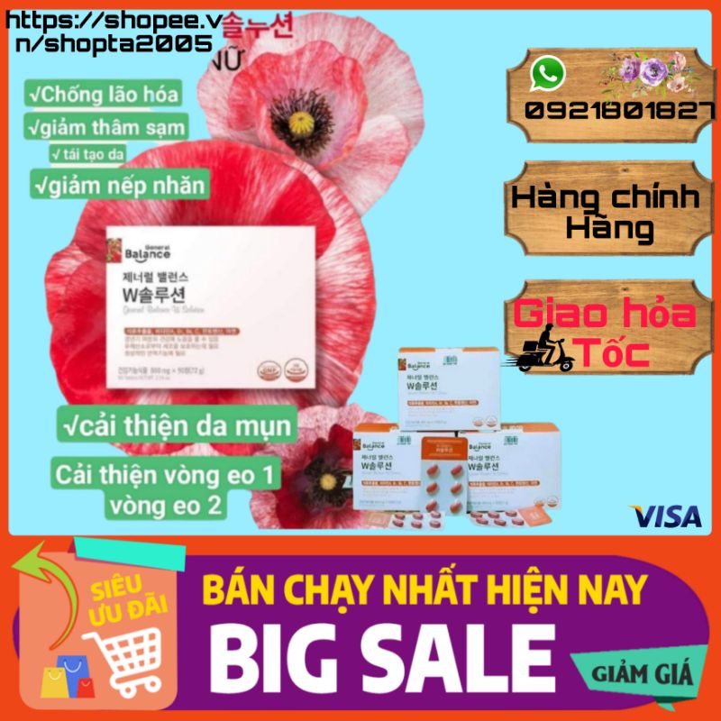 Thực phẩm bảo vệ sức khỏe General Balance W Solution bổ sung nội tiết tố cho nữ