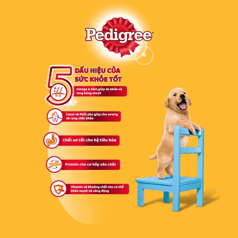 Thức ăn chó con Pedigree vị gà &amp; trứng túi 1.3kg