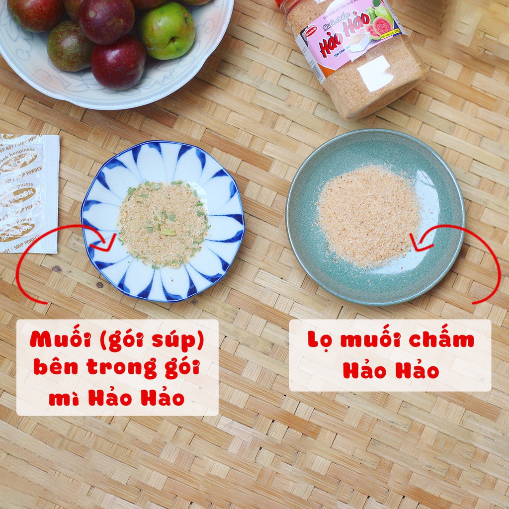 Muối chấm hảo hảo tôm chua cay ⚡️Hũ 120g⚡️ Chấm hoa quả, thức ăn, nêm gia vị