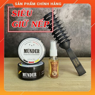 [Giá Hủy Diệt - 🎁𝐅𝐑𝐄𝐄 𝐒𝐇𝐈𝐏🎁] Sáp Vuốt Tóc Nam MUNDER + Tặng Lược + Tặng Reuzel Tonic 20ml | Wax tóc nam | Gel tóc nam