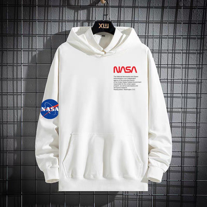 Áo hoodie nữ phom rộng, Áo nỉ nữ hoodie unisex nam nữ NASA | BigBuy360 - bigbuy360.vn