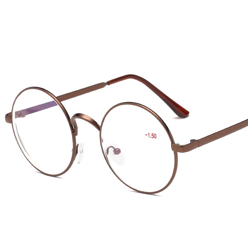 Mắt Kính Gọng Tròn Lớn - 100~400 Bằng Kim Loại Chống Bức Xạ