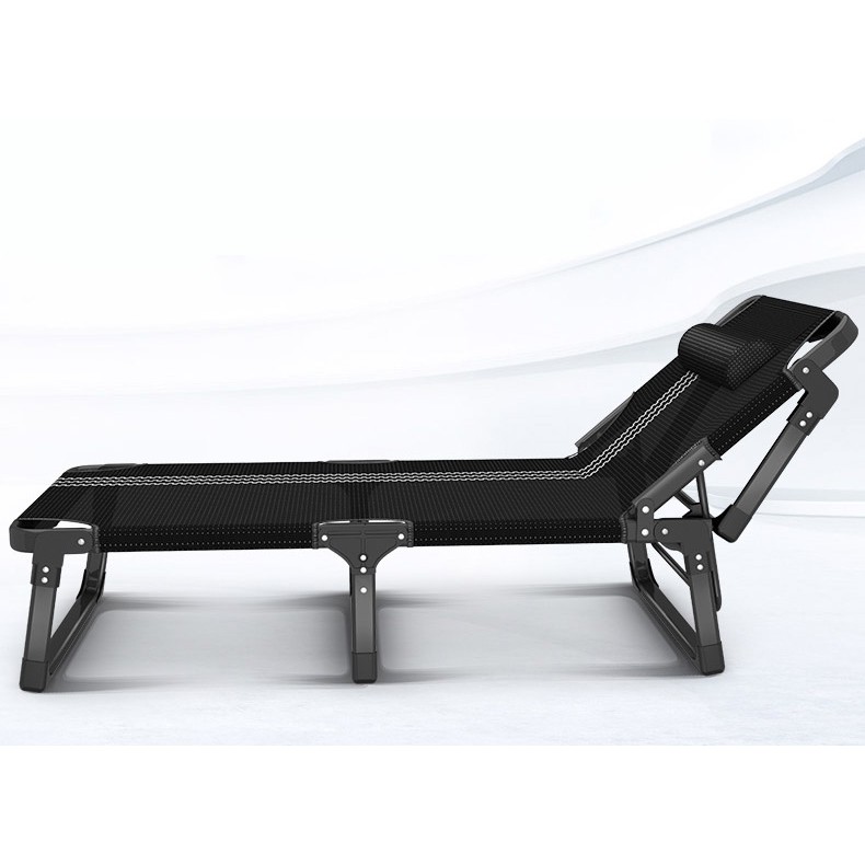 Giường xếp 4 chân thép đen xịn, giường nghỉ trưa văn phòng