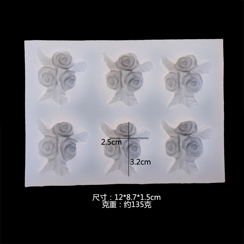 khuôn silicon bó hoa hồng nhí