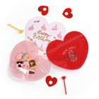 Set 5c Túi zip PVC đựng kẹo bánh, quà tặng hình trái tim, donut Tình yêu Valentine ngọt ngào xinh xắn
