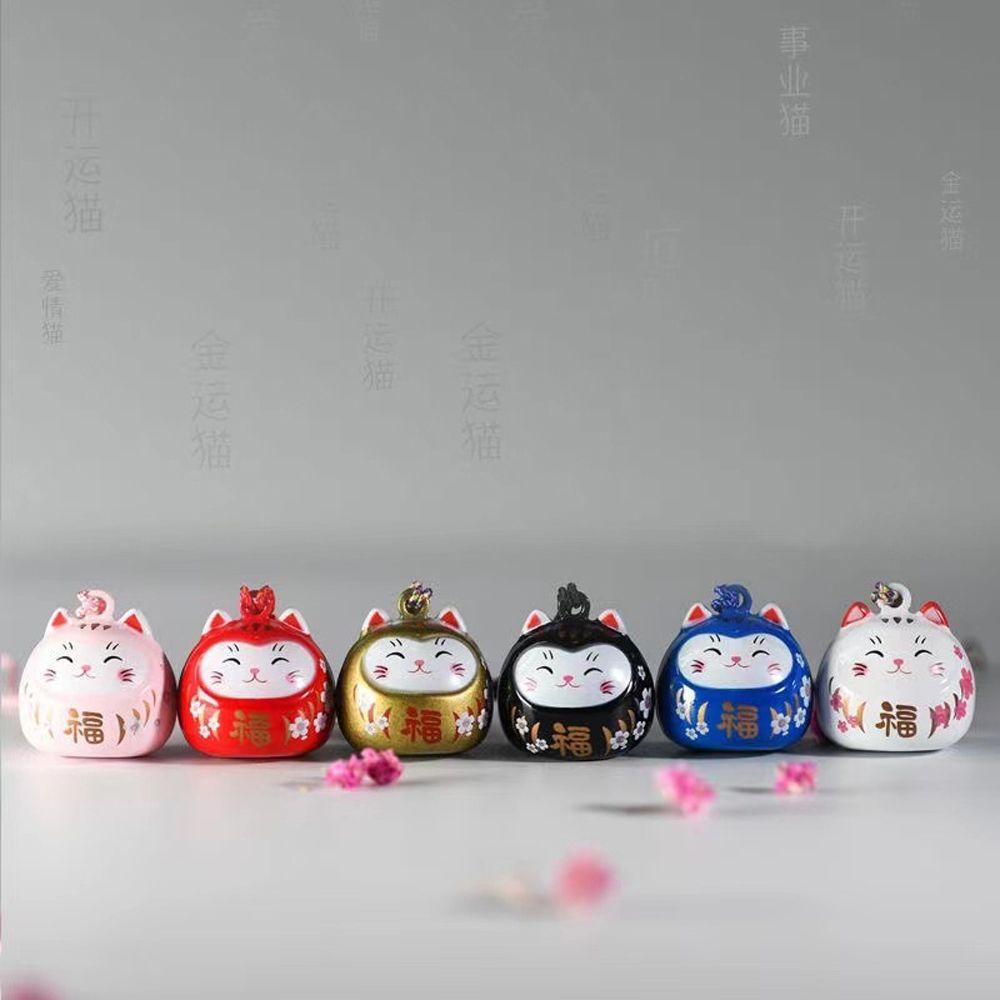 LANFY Móc Khóa Hình Chú Mèo May Mắn Hoạt Hình Đáng Yêu