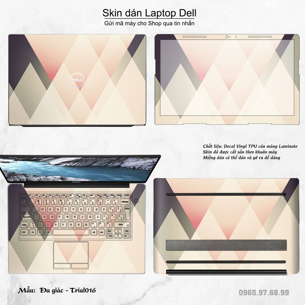 Skin dán Laptop Dell in hình Đa giác _nhiều mẫu 3 (inbox mã máy cho Shop)