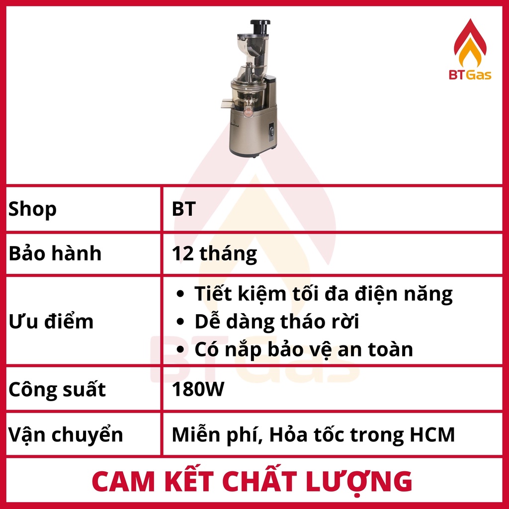 [Mã ELHA22 giảm 6% đơn 300K] Máy ép chậm trái cây Smartcook, máy ép trái cây hoa quả đa năng Smartcook JES-3896