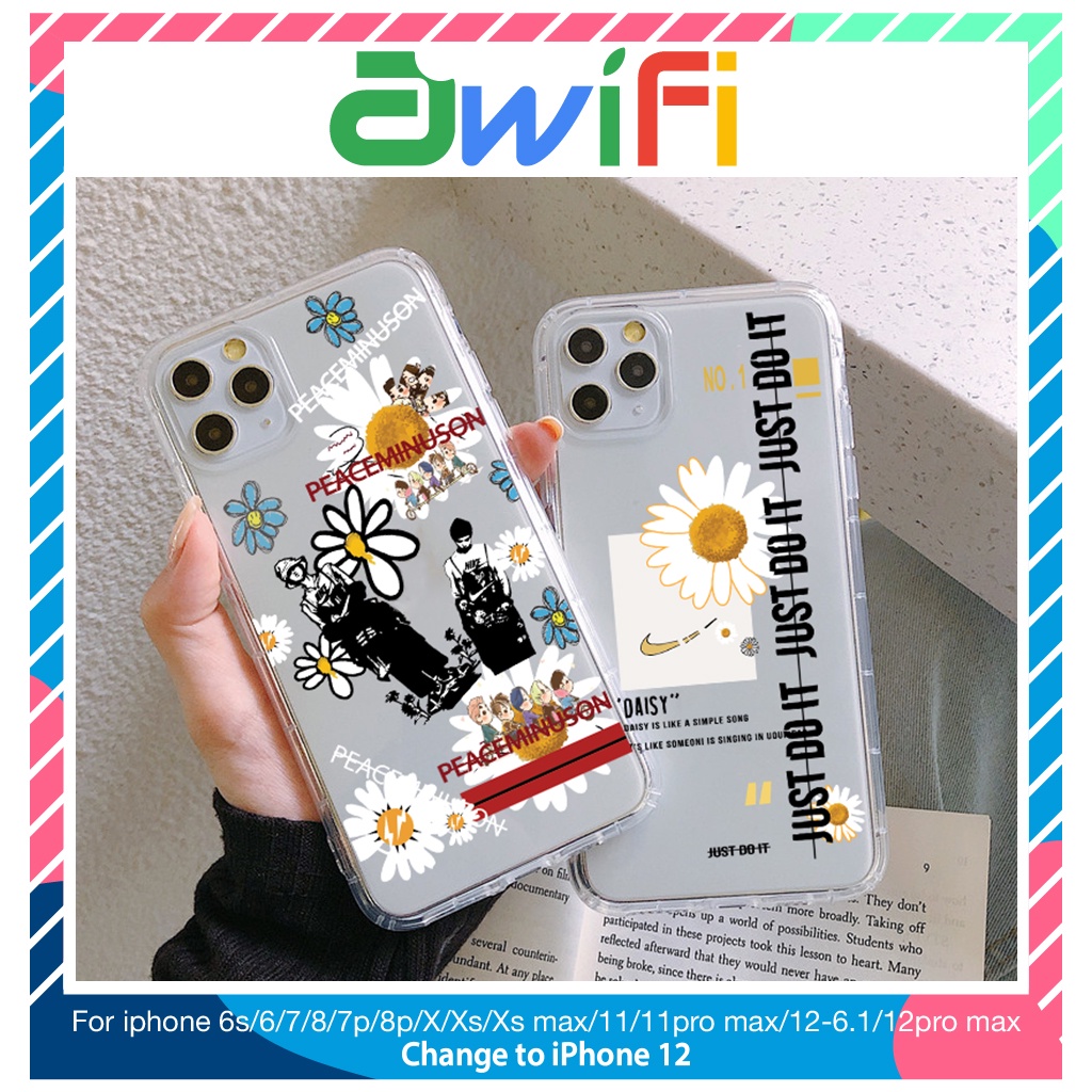 Ốp lưng iphone gd hoa daisy trong 5/5s/6/6plus/6s/6splus/7/7plus/8/8plus/x/xr/xs/11/12/pro/max/plus/ - Sale Sốc B3-2