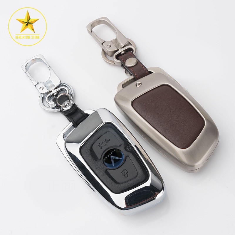 - Ốp kim loại bọc chìa khóa xe hơi ô tô Vinfast Lux A &  Vinfast Lux SA đẳng cấp - Logo Vinfast - Mẫu 9