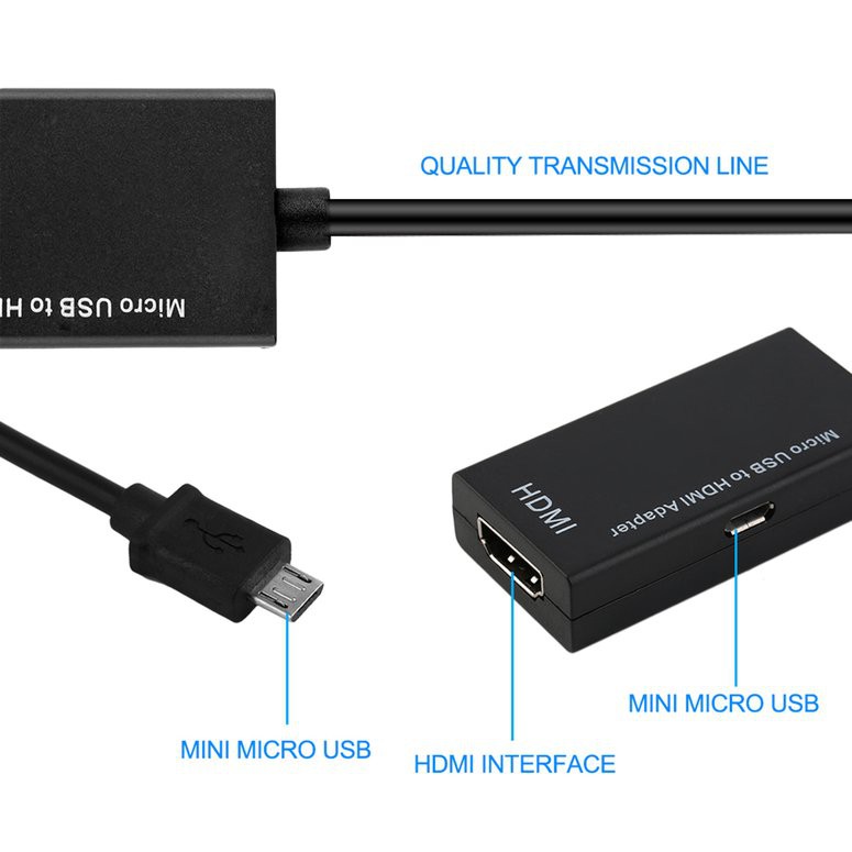 Đầu Chuyển Đổi Micro Usb Sang Hdmi 1080p Mhl 2.0 Hdtv Cho Điện Thoại / Máy Tính Bảng