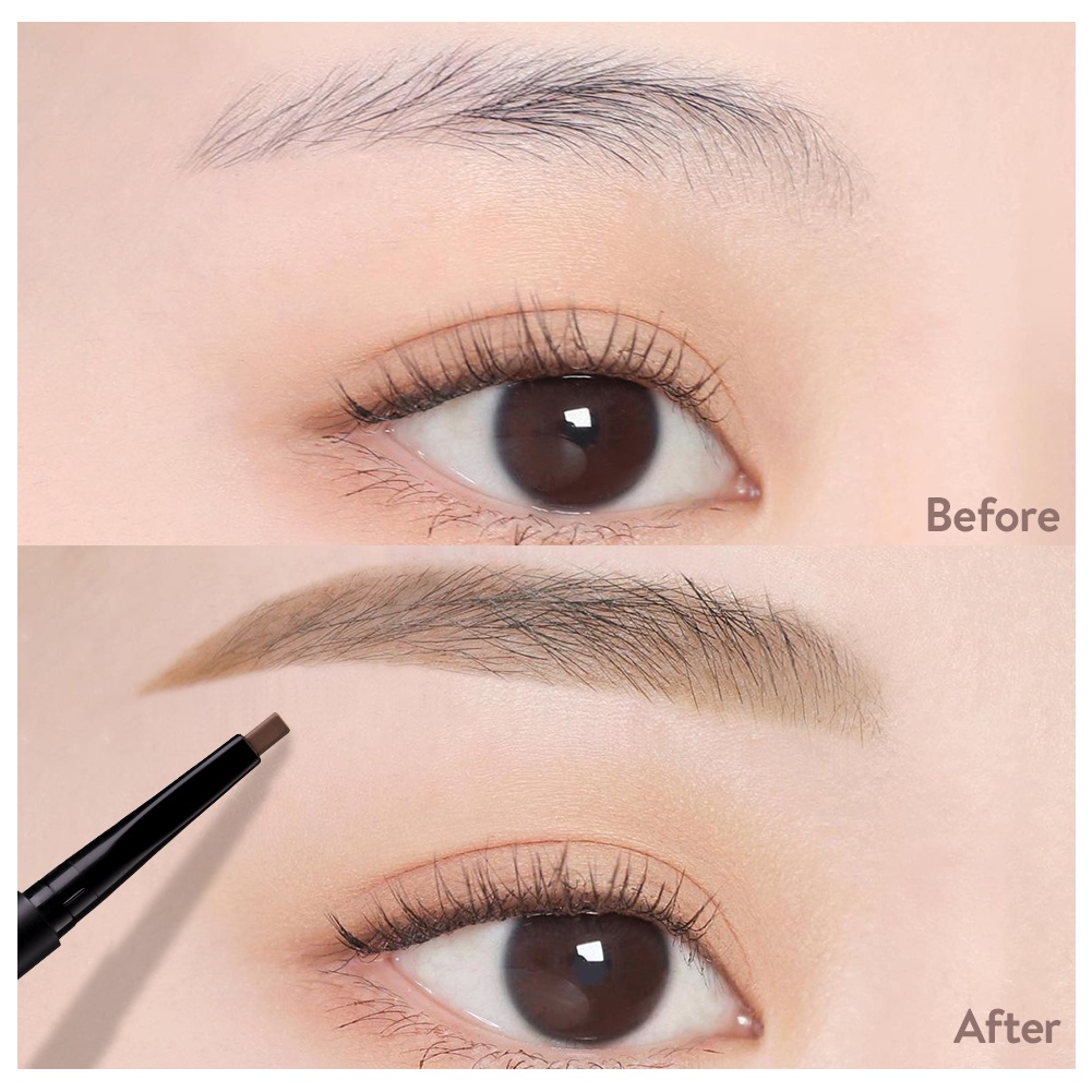 Bút kẻ chân mày Gecomo 2 trong 1 chống nước lâu trôi tự nhiên tiện lợi với 4 màu tùy chọn | BigBuy360 - bigbuy360.vn