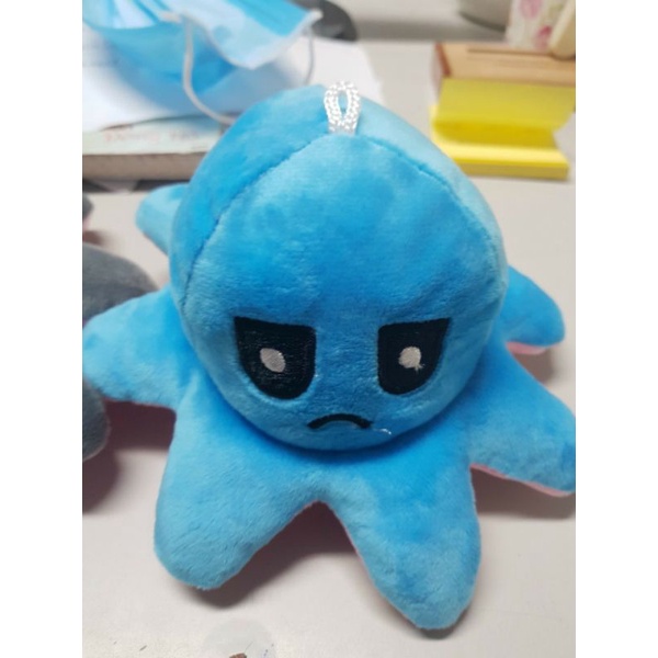 Móc khóa bạch tuộc hai mặt cảm xúc