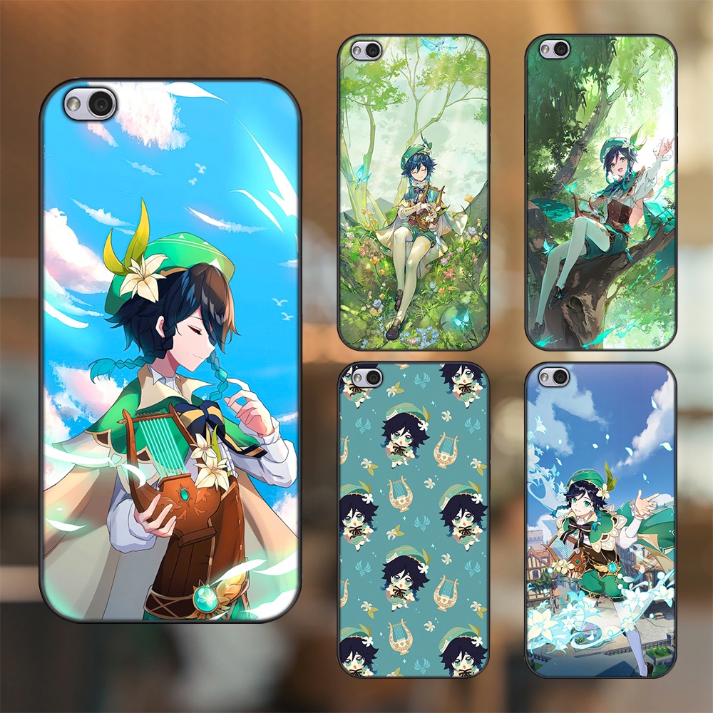 Ốp lưng Xiaomi Redmi 5A viền đen in hình Venti Genshin Impact