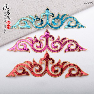 Miếng Dán Trang Trí Quần Áo Thêu Hoa Đính Kim Sa Lấp Lánh