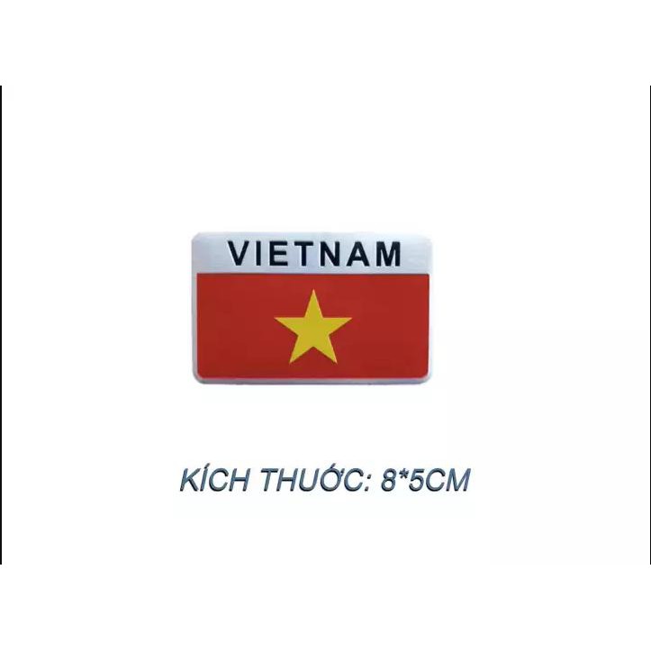 Miếng dán 3D bằng kim loại quốc kỳ Việt Nam