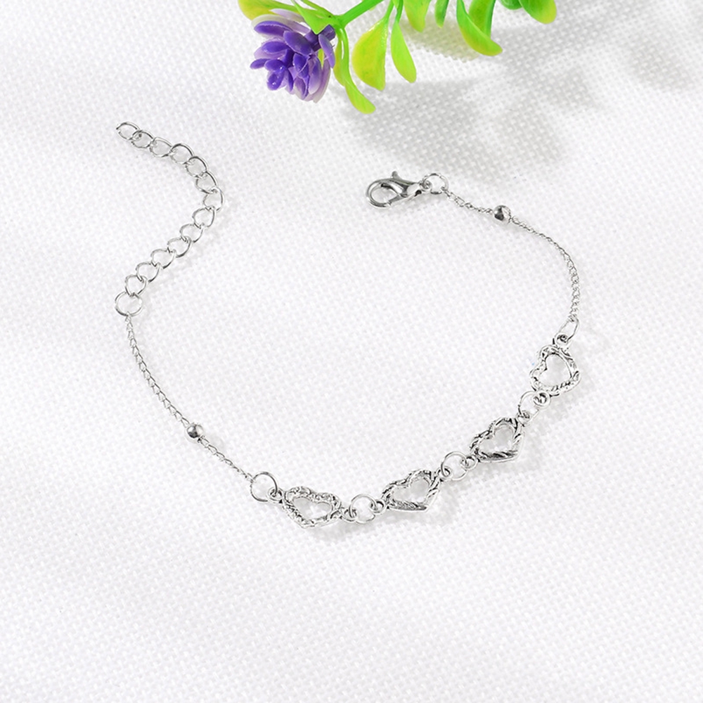 Bộ 5 vòng tay thời trang Bohemia điều chỉnh được mặt hình trái tim/thánh giá/vỏ sò biển