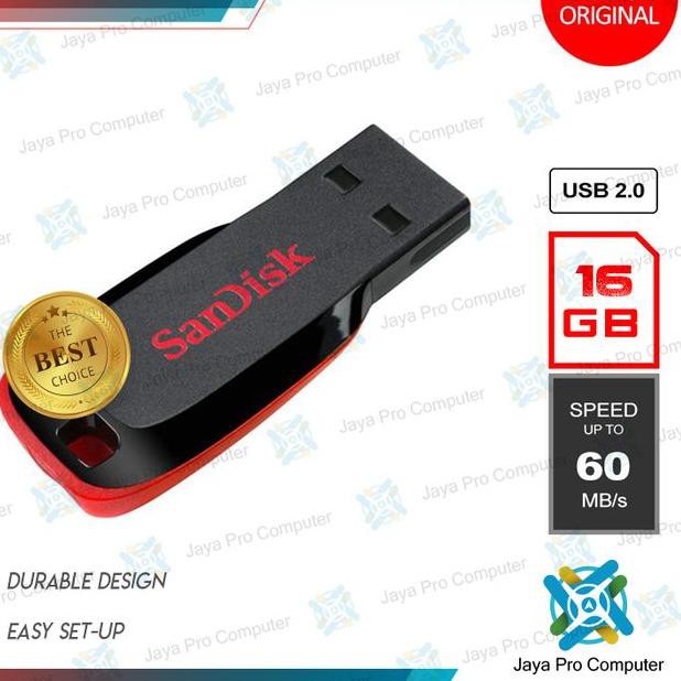 Ổ Đĩa Flash Sandisk Cruzer Blade Cz50 16gb 16 Gb 2.0