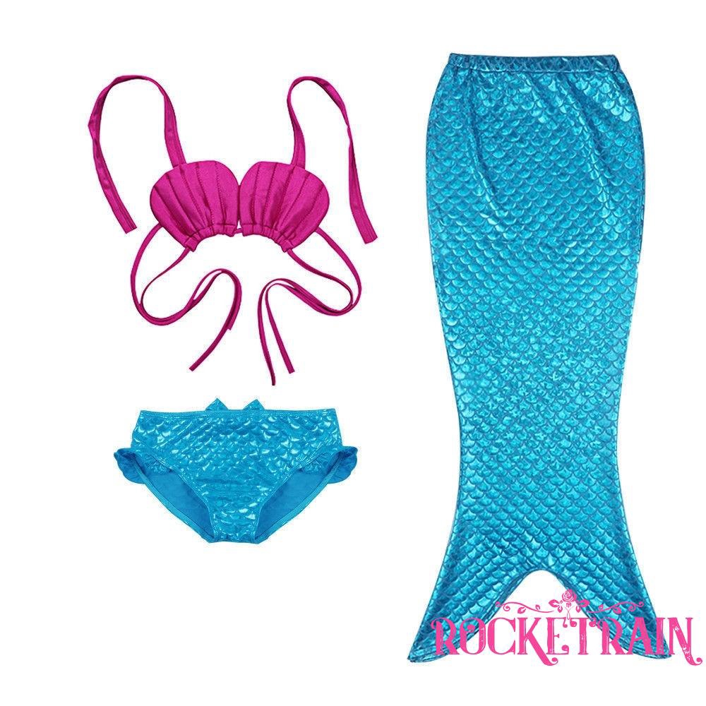 Bộ bikini 2 mảnh kèm chân váy hình nàng tiên cá dễ thương đáng yêu cho bé gái