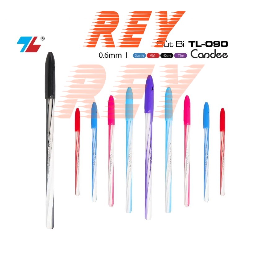Hộp 20 cây bút bi đùn mực xanh 𝑻𝒉𝒊𝒆̂𝒏 𝑳𝒐𝒏𝒈 0.6 mm Candee TL-090