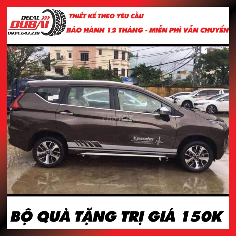 Tem Dán Trang Trí Sườn Xe Xpander Nâu Kiểu Dáng Thể Thao - Thiết kế và chỉnh sửa tuỳ ý - Decal Dubai