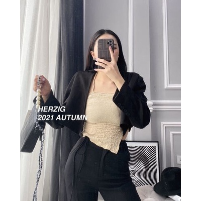 Áo vest cổ V croptop không cúc - A3184 | BigBuy360 - bigbuy360.vn