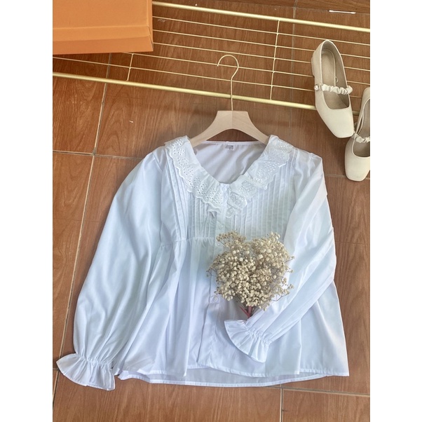 Áo babydoll  cổ tim