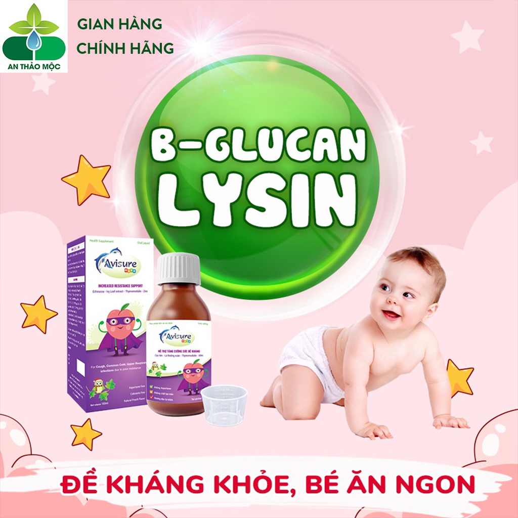 Siro Uống Avisure Muno Tăng Đề Kháng Tự Nhiên Tăng Cường Miễn Dịch Sức Khỏe Cho Bé.Chai 100ml