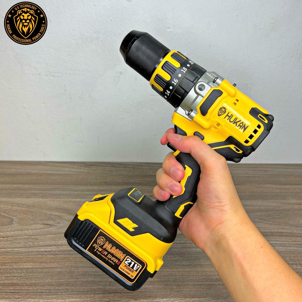 Máy khoan pin HUKAN 13mm thế hệ Mới F66