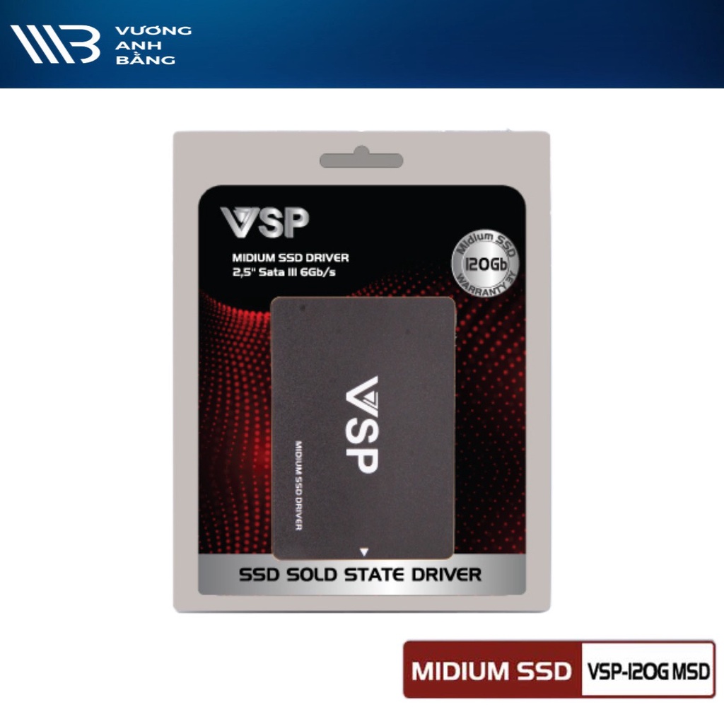 Ổ cứng SSD 120G VSPTECH MSD (Vỏ nhựa - 500/380MBs)- Hàng Chính Hãng