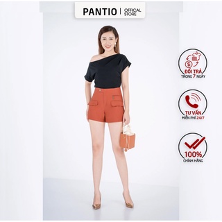 Fat3206 - áo dệt kim chất liệu cotton vai lệch cách điệu - pantio