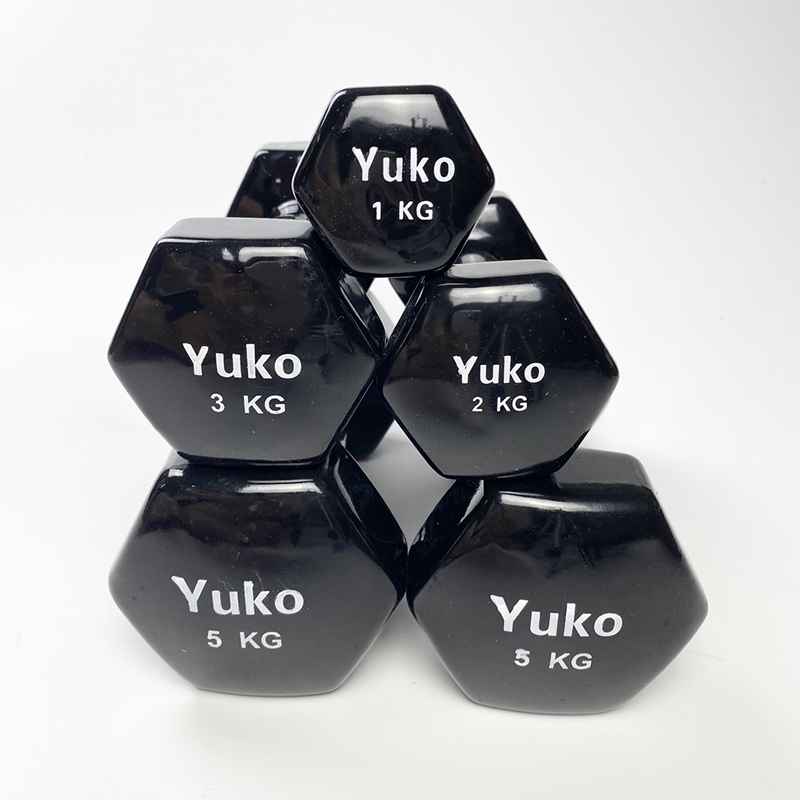 Tạ tay cao su 1kg lõi gang tập gym yoga