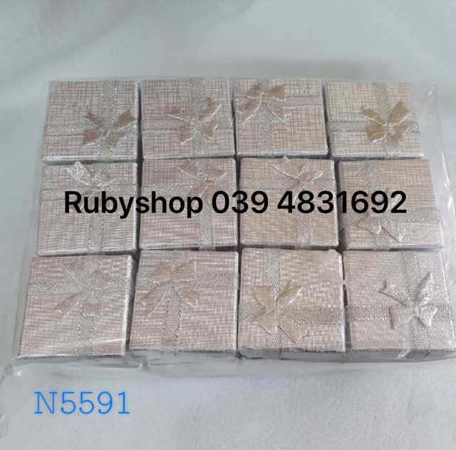 Combo 24 hộp giấy nhiều màu đựng nhẫn, quà tặng