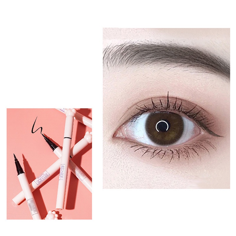 Bút kẻ mắt ECMLN chống thấm nước và mồ hôi lâu trôi thiết kế nắp đậy dấu chân mèo đáng yêu dành cho trang điểm