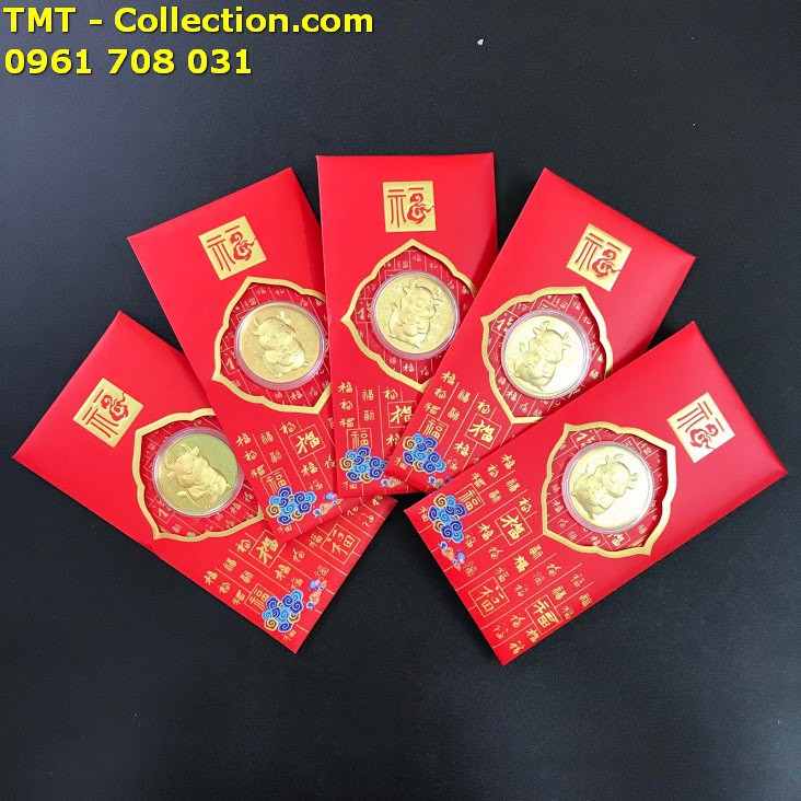 Bao lì xì đồng xu con Trâu cute mạ vàng 2021 (mẫu giao ngẫu nhiên) -SP005044 | BigBuy360 - bigbuy360.vn