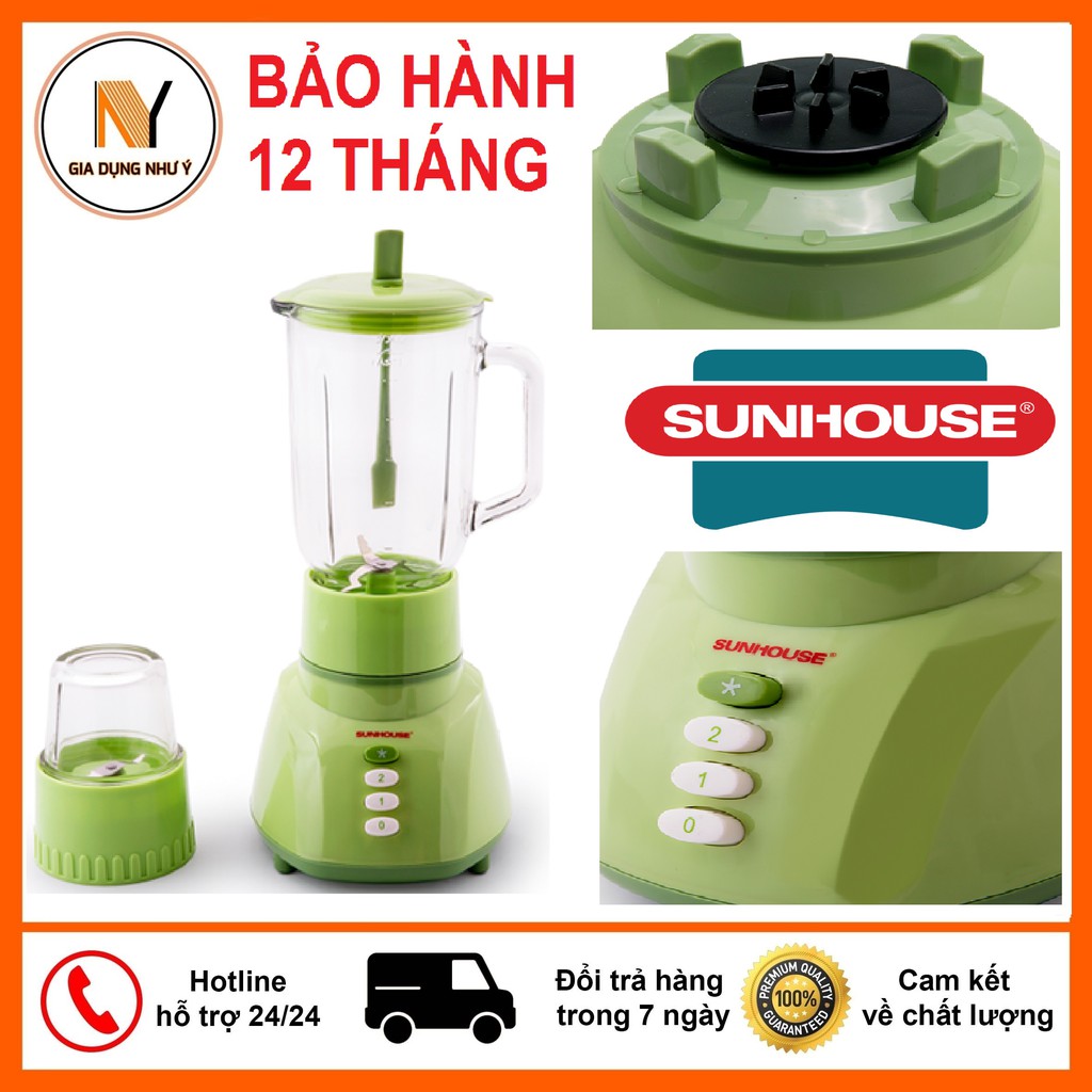 [Mã ELHA22 giảm 6% đơn 300K] Máy Xay Sinh Tố Cao Cấp SUNHOUSE SHD5112, Cối Thủy Tinh Sang Trọng, Công Suất Lớn