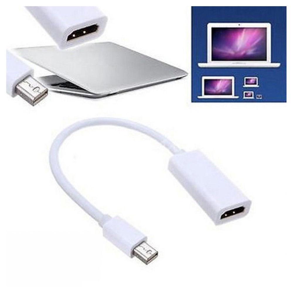 ❀SIMPLE❀ Home Supply Adapter High Speed Cable Mini Display Port DP To HDMI New White Electronic HD Thunderbolt