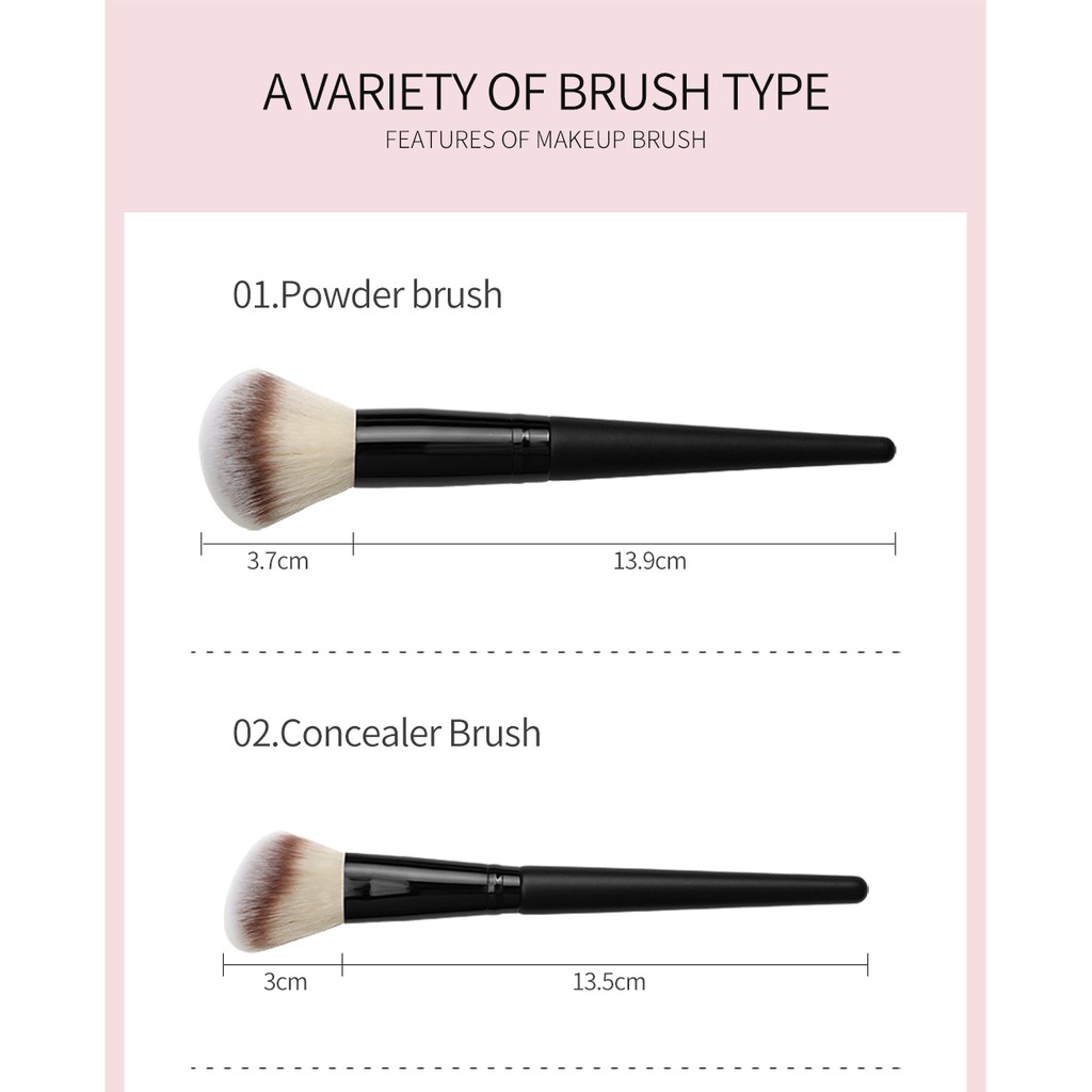 Set 15 cọ trang điểm MAANGE đựng trong hộp tiện lợi