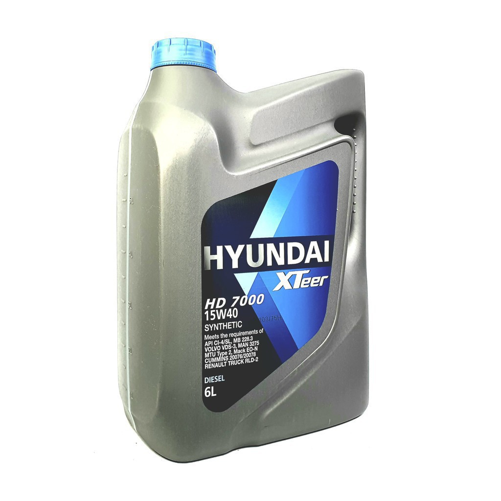 Nhớt động cơ máy dầu  HYUNDAI XTEER HD7000 15W40- 6L
