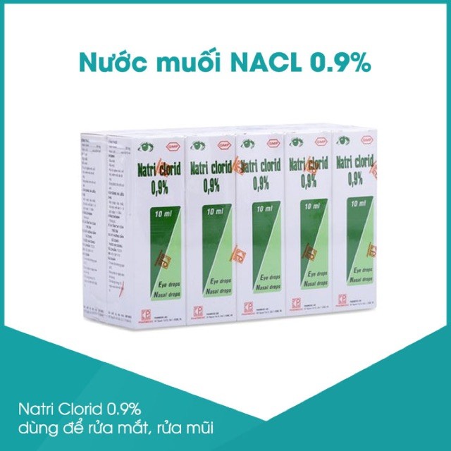 Nước muối natriclorit 0,9%-sản phẩm an toàn cho trẻ sơ sinh(lốc 10 hộp)