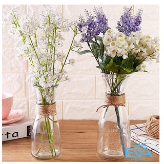 Lọ Cắm Hoa Thủy Tinh 350ML - Bình Bông Thủy Tinh Eo Nhỏ Cực Đẹp