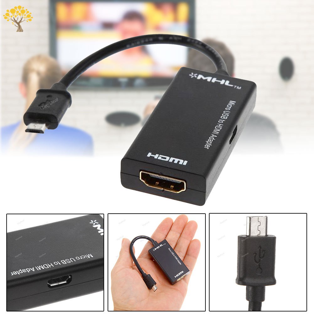 Cáp Chuyển Đổi Usb Sang Hd Mhl Micro Usb Cho Samsung Htc Xiaomi Hdmi-Compatible