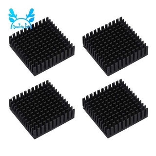 Bộ 4 Tấm Tản Nhiệt Màu Đen Bằng Nhôm 40x40 X 10mm Cho Máy In 3d