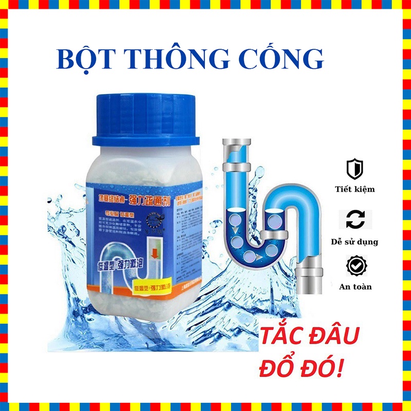 Bột thông cống, thông bồn cầu, bột thông bồn cầu cực mạnh