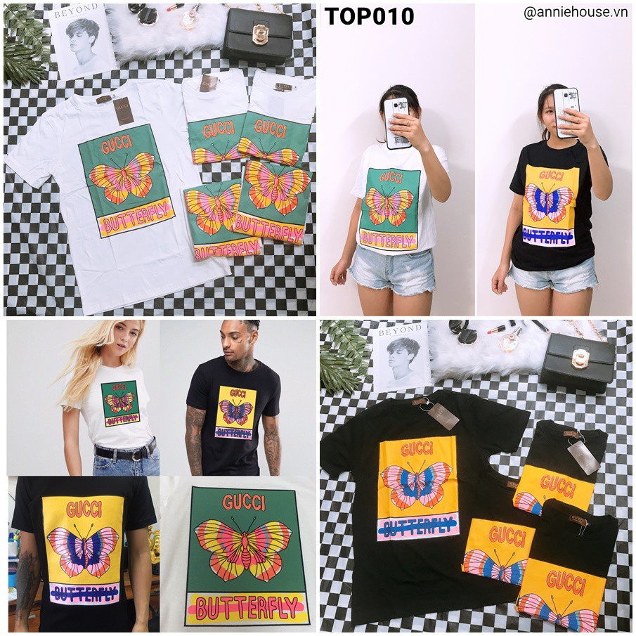Áo thun hình Bướm Thái Lan TOP010, unisex Nam Nữ | Shopee Việt Nam