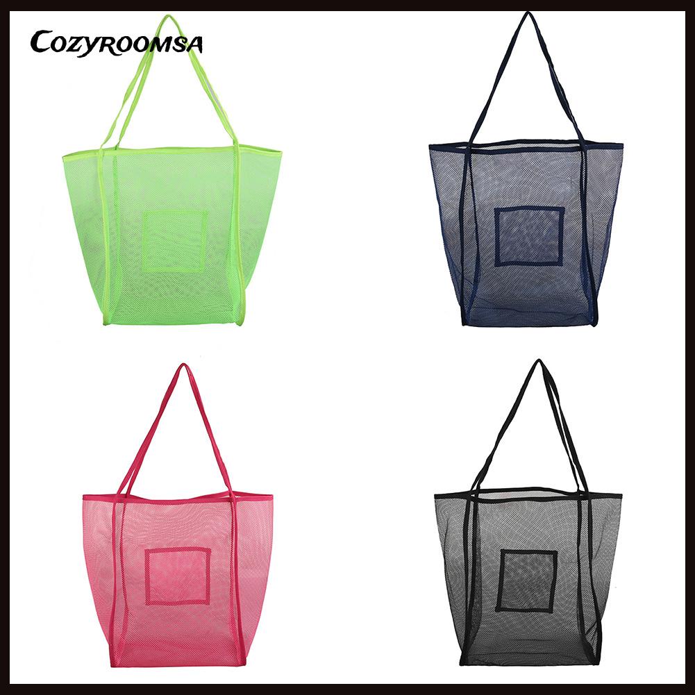 Túi Xách Thể Thao Cỡ Lớn Phối Lưới Thời Trang Đi Biển Cho Nữ